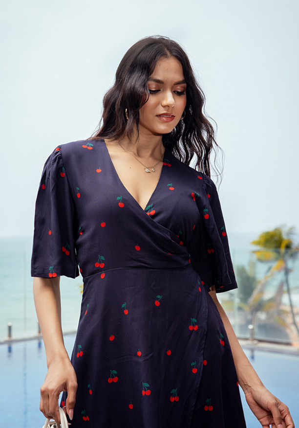 ELLIE WRAP SHORT DRESS